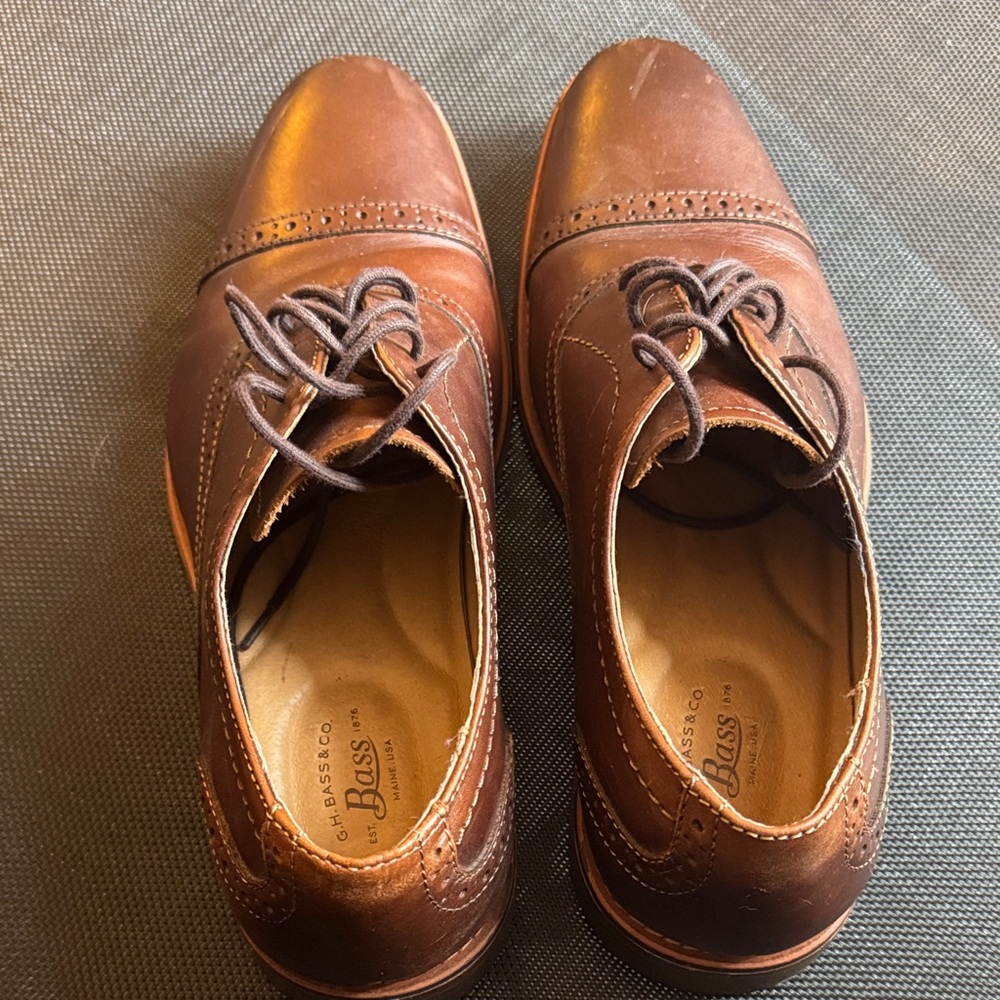 G.H. Bass & Co. Men's Brown Leather Derbys